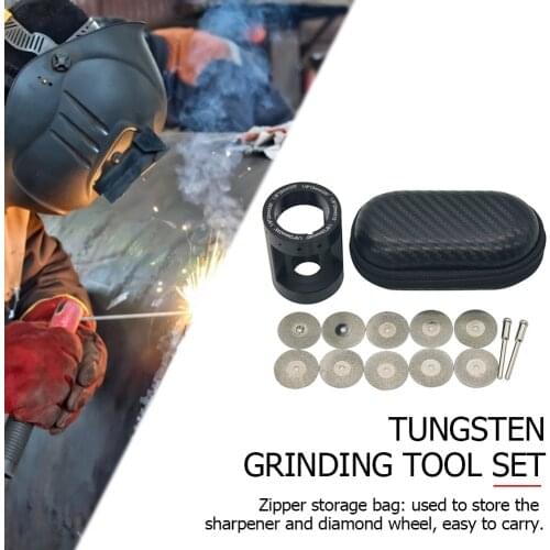 TIG Welding Tools Set Aluminum Tungsten Electrode Rods Sharpener Grinder Head Abrasive Tool Accessories Supplies