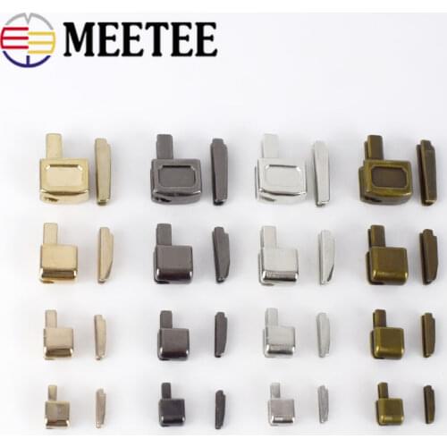 Meetee 3# 5# 8# 10# 10sets Single Open Slider Plug Accessories ZA206 Insert Box Pin Retainer for Metal Zipper Replacement Kit