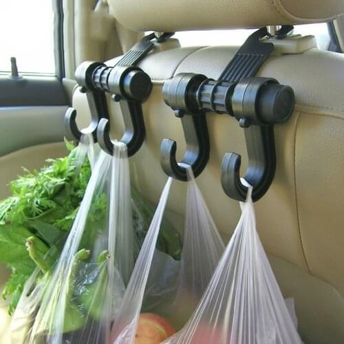 Newest Portable Car Seat Back Storage Hook Sundries Hanger Bag Holder Universal Multifunction car hook Fastener & Clip