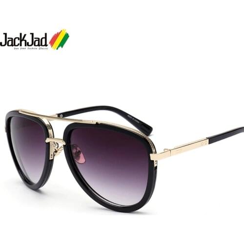 JackJad 2018 New Fashion Mach Two Half Metal Frame Aviation Style Sunglasses Vintage Men Brand Design Sun Glasses Oculos De Sol