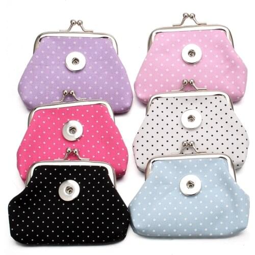 New Snap Button Jewelry Bracelet Bangles Shiny Sequins Coin Purses Small Wallets Pouch Girl Women Money Bag Christmas Gift