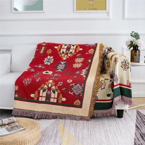 Nordic Bohemia throw blanket ethnic geometry Homestay Hotel Home Decoration sofa blanket bed cover livingroom rug Picnic mat