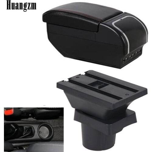 Armrest box For Chevrolet Spark III avro Rotatable PU Leather Central Store Content box with USB Interface Car accessories