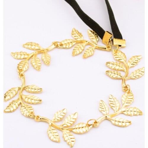 Fashion Golden Leaves Headband Girl Angel Hair Band Cosplay Party Headband Photography Hair Accessories for Women