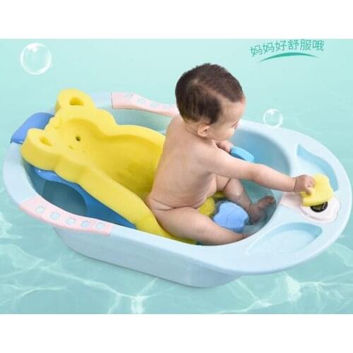Baby Care Newborn Anti-slip Sponge Foam Pad Baby Bath Tub Net Bathing Pad Infant Shower Safety Security Seat Support ER774