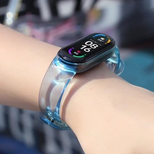 Strap For Xiaomi Mi Band 6 Mi Band 5 Change Color Under Sunlight Silicone Sports Bracelet Wristband Smart Watchband For Xiaomi