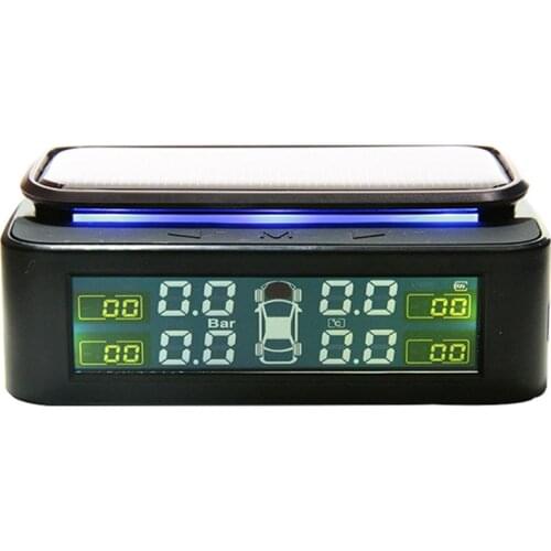 Car TPMS Tire Pressure Monitoring System Solar Power Digital LCD Display Auto Tyre Pressure Security Alarm Systems