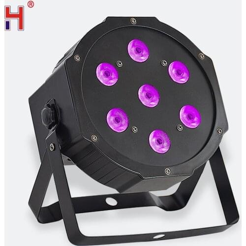 LED Flat Par Light 7X12W RGBW 4In1 Colors Mixing Lyre Mini Wash Dmx Stage Lighting Professional Dj