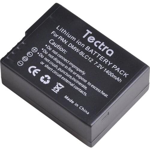 Tectra 1400mAh 1PCS DMW-BLC12 DMW-BLC12E Li-ion Battery for Panasonic FZ1000, FZ200, FZ300, G5, G6, G7,GH2,DMC-GX8