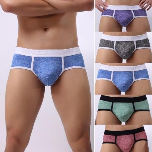 Oversized Mens Soft Briefs Underpants Knickers Shorts Sexy Underwear Casual Style Patchwork Quick Dry Panties Free Shipping