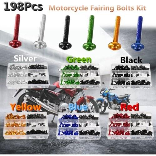 198 general-purpose motorcycle fairing spring screws, bolts, nuts, and fastener clips