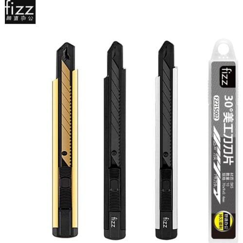 Orignal Fizz Aluminum Alloy Utility Knife Metal Blade Self-locking Design Sharp Angle With Fracture Knife Cutter Службовий ніж