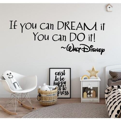 Inspirational Quotes Dream Vinyl Wall Sticker Wall Decor For Kids Room Bedroom Wall Art Decals Sticker Murals