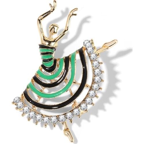 WYBU Hollow Out Girl Dancer Brooch For Women Scarf Hijab Pins Up Hat Broche Clothes Jewellery Gift For Party Anivesary