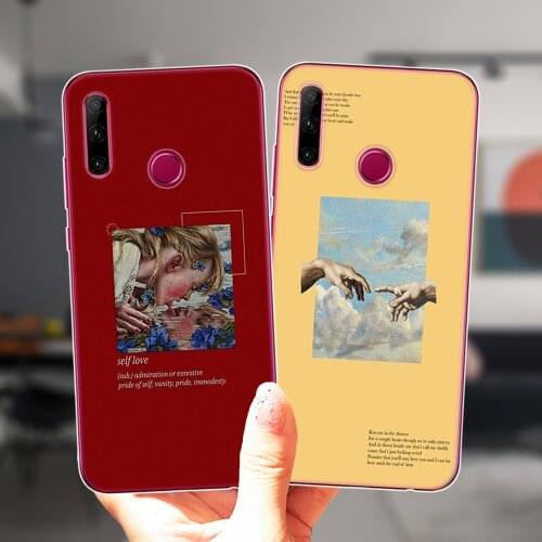 For Honor 50 Pro SE 30 9 10 20 10X Lite Pro 10i 20i 30i 8X 9X Fashion Mona Lisa Protective Case Aesthetic Art Silicone Cover