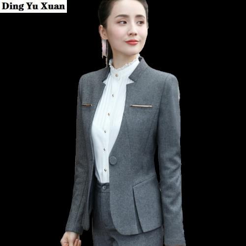 Ol Style Spring Autumn Office Work Wear Suits for Women Blazer & Pencil Pants Two Piece Trouser Suit Set Formal Pantsuits Female