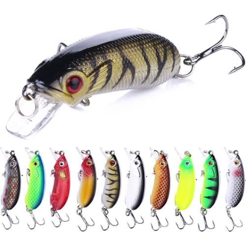 1pcs 50mm 7g Mini Crank Bait Stripe Fishing Lures Hard Sea Fishing Bait Pesca Diving Depth 0.3-1.2m
