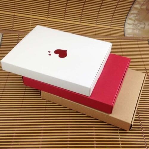 20*2.5*15cm 10pcs/lot Bigger Mother Day Gift Box Wedding Favour Box Macaron Packaging Caixa Kraft Paper Boxes Jewelry Cake Gift
