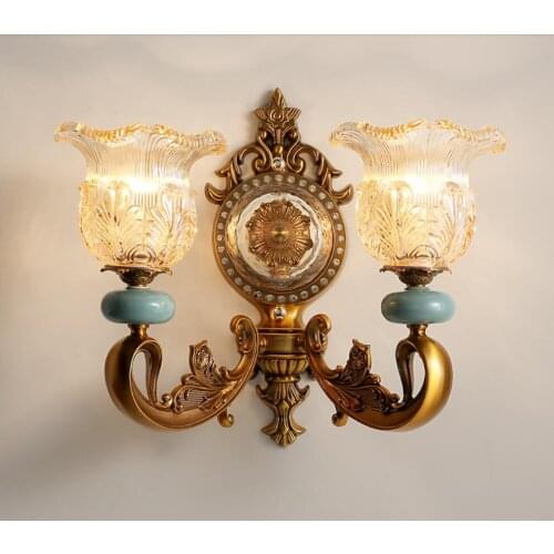 Free Shipping Brass Color Wall Lamp Decora Alloy Wall Sconce Interior Wall Lights Decorative Wall Sconces For Bedroom Lighting