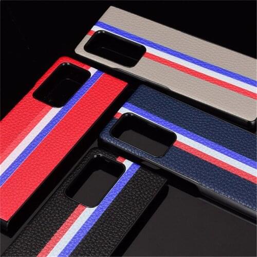 Color Bar Case for Samsung Galaxy Z Fold 2 5G Funda SM-F9160 Cool Phone Cover Litchee Pattern Leather Para Z Fold2