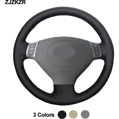 DIY Car Steering-Wheel Cover Wrap Black Beige Gray For Chery QQ3 2006-2012 Tiggo 2007-2010 A1 2011 Hand Sewing Car Accessories