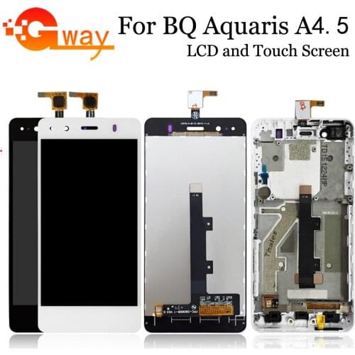 100% new For BQ Aquaris A4.5 LCD Display+Touch Screen Digitizer Assembly with Frame For BQ A4.5 LCD Display With Free Tools