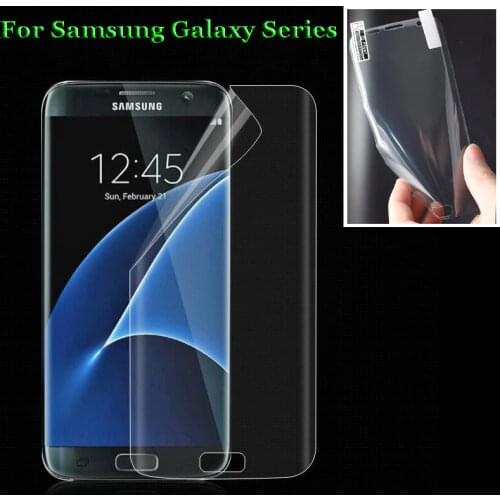 For Samsung Galaxy S6 S7 Edge S8 S9 Plus Note 7 8 3D Curved Full Covering Soft PET Film Screen Protector (Not Tempered Glass)