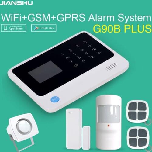 JIANSHU GSM Alarm System Support IOS Android APP Control Wireless Home Security Alarm System GS-G90B plus WIFI Alarm System