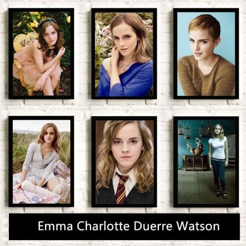 Emma Charlotte Duerre Watson Movie HD Star Wall Art Home Decor Canvas Painting Art Nordic Decoration Cafe Bar Room Poster A568