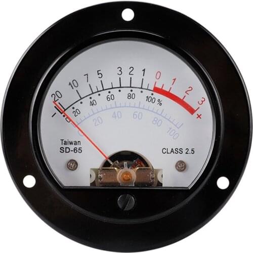 VU Backlight Voltmeter VU Meter Level Meter Level Meter Pointer Head Retro Dial Round SO65