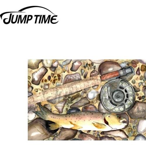 JumpTime 13 x 5.2cm For Fish A Good Day Funny Auto Car Stickers and Decals Trunk Vinyl Waterproof Decal Decoration