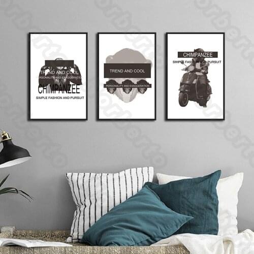 Minimalist Style Pictures Canvas Painting Wall with Some Words and Motor-Riding Man for Living Room Bedroom Restaurant Decoratio