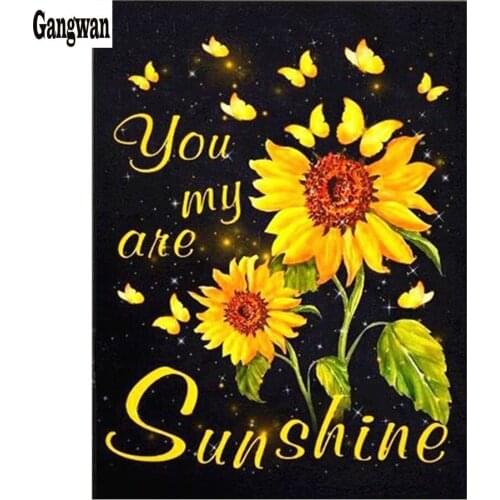 5d Full Square Diamond Painting you are my Sunshine Diamond Embroidery Sunflower Mosaic Rhinestone full Cross Stitch home decor