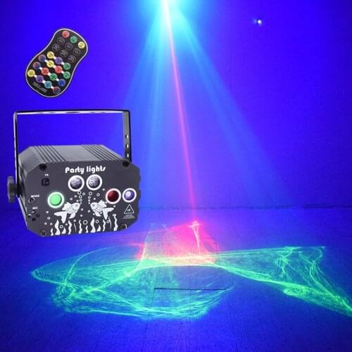 Mini RGB Aurora Star Laser Projector Stage Lighting Effect Disco Light For Home Wedding DJ Floor Disco Holiday Car Party Dance