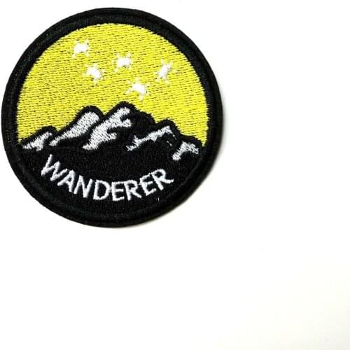 Hot! Wanderer Outdoor Traveller Iron-On Embroidered Patch Applique, Wanderlust(Size is about 6.3 cm )