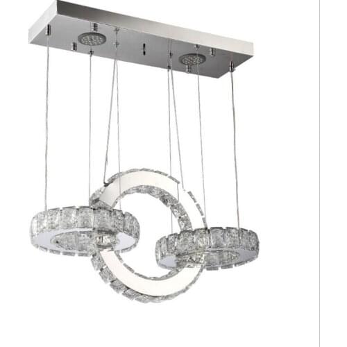 Ring chandelier Modern minimalist led dining chandelier Crystal chandelier Creative dining room bedroom lighting led fixture