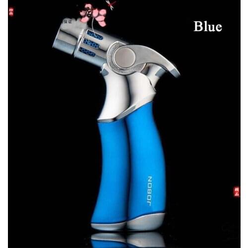 JOBON High Quality Quadruple Blue Flame Cigar Lighter Multifunctional Windproof Spray Gun For Kitchen Available In Four Colors