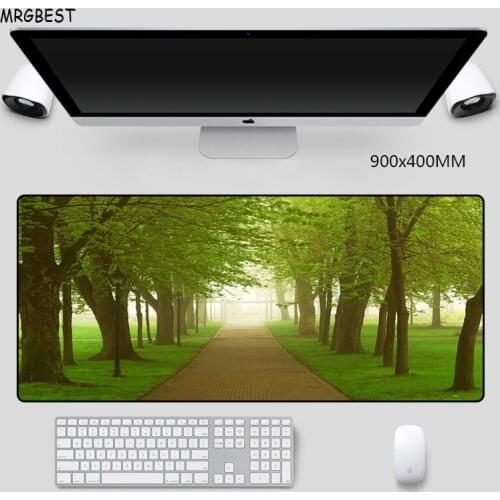 MRGBEST Mousepad Large Forest Trail Rectangle Mats Anti-slip Softy Rubber Laptop Notebook Desk Pads for CSGO LOL DOTA Player