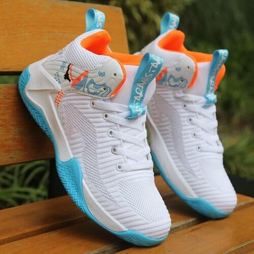 Mens sports shoes breathable cushioning non-slip wear-resistant street basketball shoes gym training high-quality unisex shoes