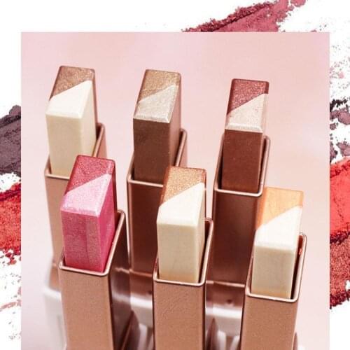 New Lazy Eyeshadow Stereo Gradient Shimmer Double Color to Sale Wear Hot Easy Makeup Eye Eye Stick Waterproof Shadow Shadow P6O5