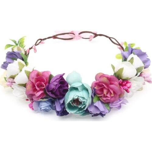 New fashion European and American Baby Girl Photo Wreath Headband Childrens Beach Holiday headdress