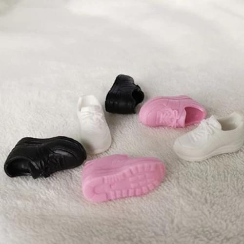 1 Pair White/pink/black Sport Shoes Icy Blyth Doll Shoes fit for Licca Azone 1/6 Dolls Accessories doll sneaker