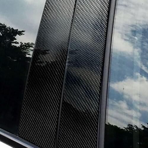 Carbon Fiber Car Window Pillar Post Cover Trim For BMW 3Series E90 2005-2012