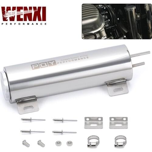 3"x10" Stainless Steel Radiator Overflow Tank Bottle Catch Can Car Modification Radiator Cooling Accessories WX-COT02