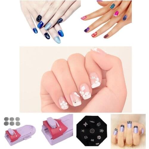 Nail Art Printer Set DIY Pattern Stamp Printing Machine Stamper Manicure Tools EF