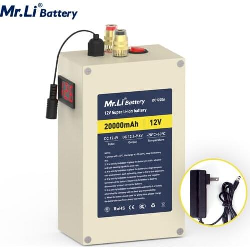 Sheng Li energy rechargeable battery 12V 20A lithium ion battery 18650 UPS solar battery pack