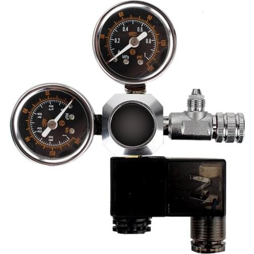 CO2 Control System Magnetic Solenoid Kit CO2 Pressure-reducing Valve Aquarium CO2 Regulator With Check Valve Bubble Counter