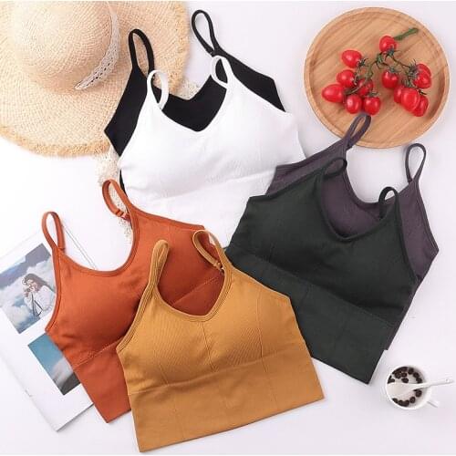 Katoen Sport Bh Vrouwen Push Up Solid Sports Bra Jogging Gym Vrouwen Sport Beha Meisje Ondergoed Fitness Running Yoga Sport tops