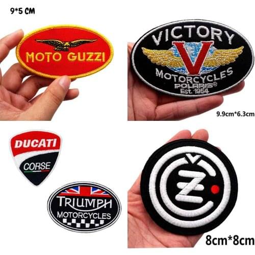 TRUUMPH DUCATI Embroidered punk biker Patches Clothes Stickers Apparel Accessories Badge