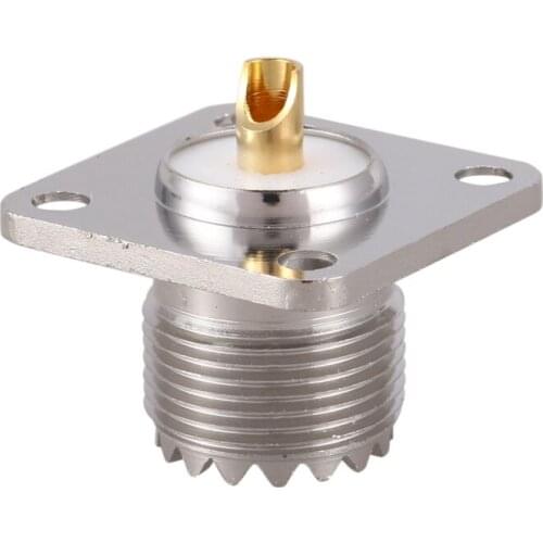 UHF SO-239 Female Jack Square Shape Solder Cup Coax Connector for Ham Radio